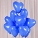 Blue heart shape baloons (25pec)